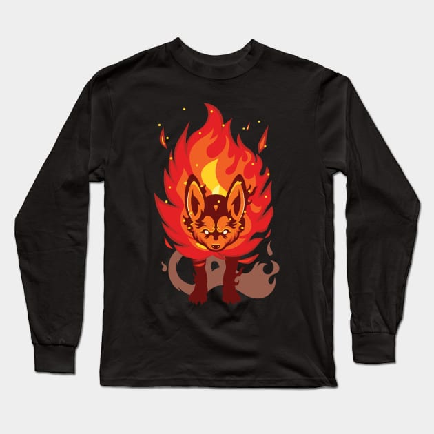 Burning Fox Long Sleeve T-Shirt by sfajar